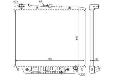Nissens радіатор двигуна isuzu trooper ii, troope фото №1