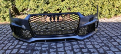 Audi rs7 4g8 рестайлінг  перед бампер передній решітка  карбон фото №1