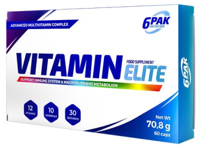 6PAK Vitamin Elite multiwitamina witaminy 60 kaps