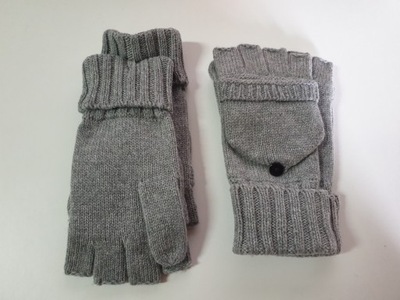 Rękawiczki zimowe damskie bez palców M 7-8 SZARE
