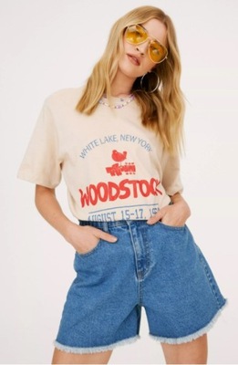 NASTYGAL T-SHIRT DAMSKI KLASYK NADRUK M 1Z7G2_C*