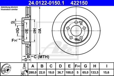 24.0122-0150.1 DISCO HAM.PRZOD SKODA OCTAVIA 96-  