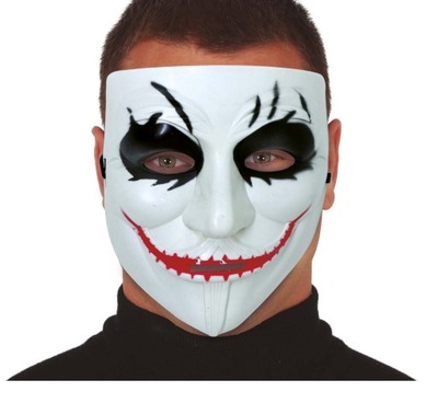 Maska - Uśmiechnięty Złoczyńca na Halloween