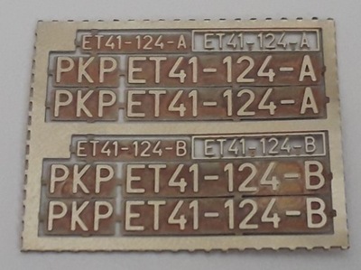 Tabliczki ET41-124 H0