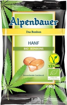 CUKIERKI Z NADZIENIEM O SMAKU MANGO - NASIONA KONOPI VEGAN BIO 90 g - ALPEN