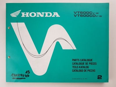 HONDA VT 600 SHADOW C CD - KATALOG PIEZAS DE REPUESTO 1997 /2  