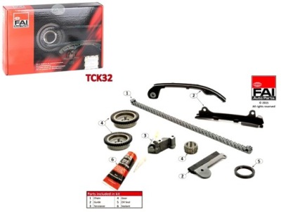 Набор цепи распределительного вала fai 130284m51a tc0265fk t фото №1