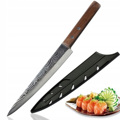 Japoński nóż Sashimi ze stali damasceńskiej nóż ku
