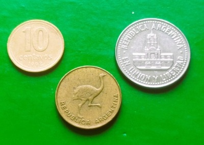 ARGENTYNA - Zestaw 3 monet każda inny typ P15
