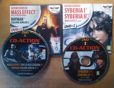 Syberia 1 i 2 PC PL + Mass Effect + Rayman Kórliki 2