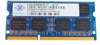 ORG PAMIĘĆ RAM NANYA 4GB PC3-10600S 1333MHz 100%OK