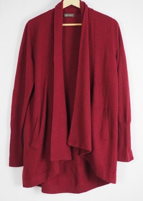 Repeat Sweter Kaszmir/wełna Kardigan bordo S 36