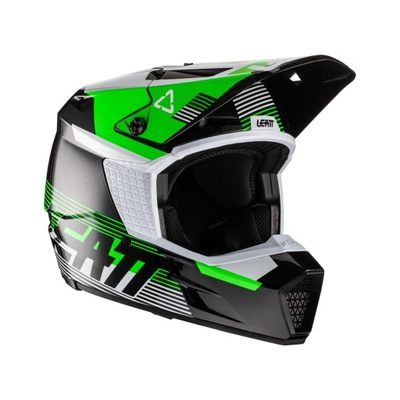 Leatt Kask Moto 3.5 Junior (Dziecięcy) V22 Helmet Black Kolor Czarny/Zielon