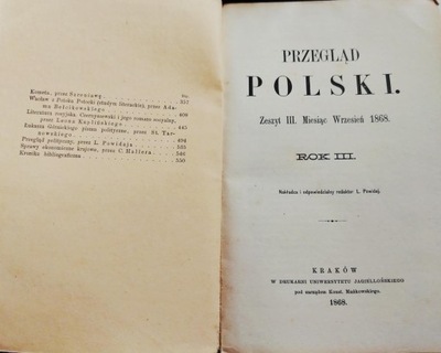 Przegląd Polski 1868 (Górnicki, Pisma Polityczne)