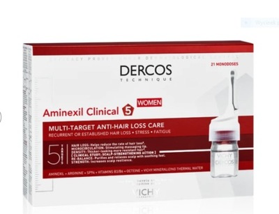 Vichy Dercos Aminexil Clinical kuracja dla kobiet 21 ampułek