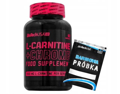 BIOTECH L-CARNITINE+CHROME 60kaps. SPALACZ DLA PAŃ