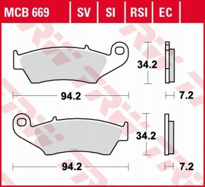 TRINKELĖS STABDŽIŲ TRW MCB669 