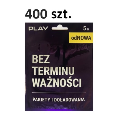 400 szt. Starter Play na Kartę odNOWA 5zł