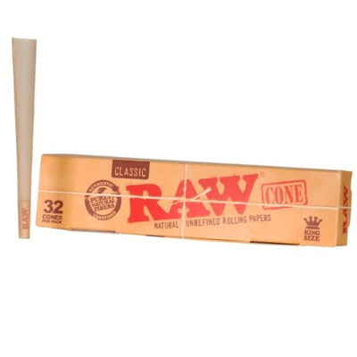 Gotowe bletki skręcone bibułki RAW King Size 32szt