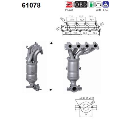 CATALIZADOR HYUNDAI I10/KIA PICANTO 1.0/1.1 2010-2013  