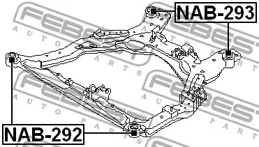 FEBEST САЙЛЕНТБЛОК РЫЧАГА NAB-293