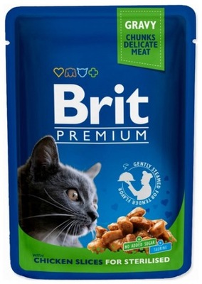 Brit Premium Cat Adult Kurczak Sterilised sasz 100