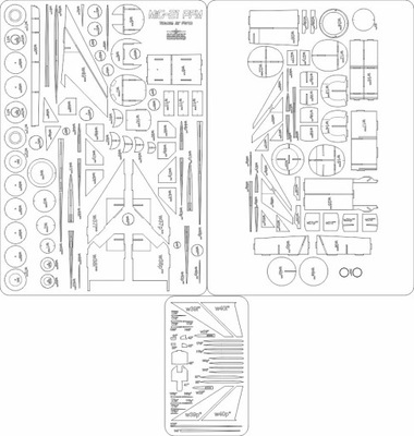 MiG-21 PFM - szkielet MS Model 1/33