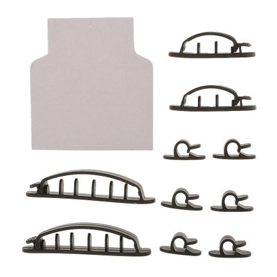 10 sztuk Cord Wire Organizer Line Clips Ties Fixer Fastener