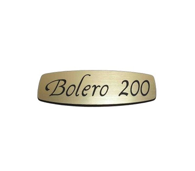 Emblemat TONSIL BOLERO 200 złota 120x42mm