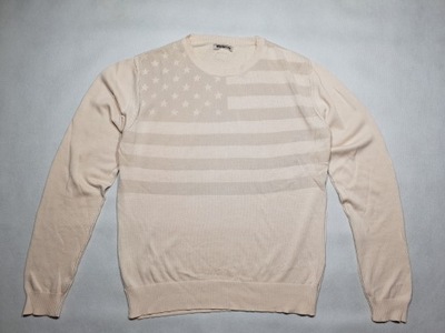 WRANGLER beżowy sweter american flag L