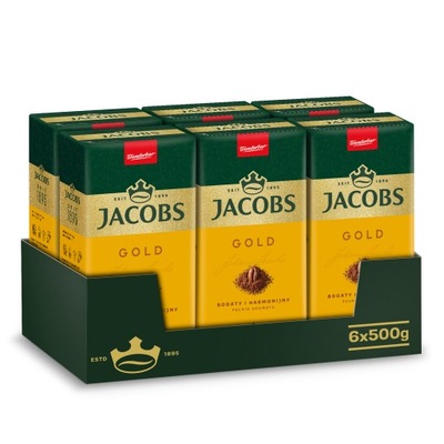 Kawa mielona Jacobs Gold zestaw 6x 500g