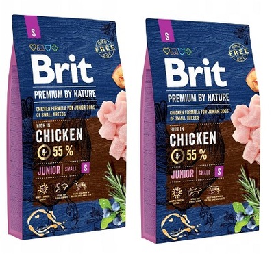 BRIT PREMIUM BY NATURE JUNIOR SMALL S 8KG x2/16KG