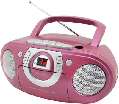 radioodtwarzacz Cd kasety FM Aux różowy