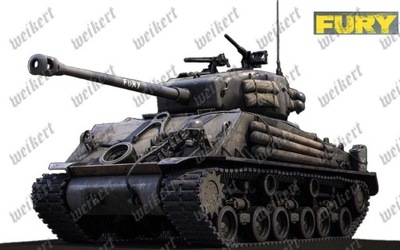 1:16 Kalkomanie na czołg Sherman z filmu FURY