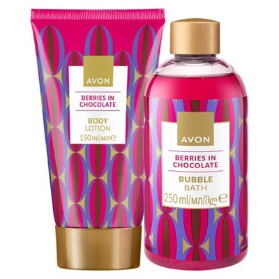 Avon Berries in Chocolate Zestaw Owoce Leśne w Czekoladzie Płyn + Balsam