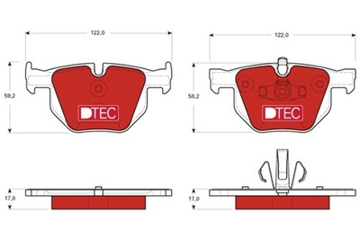 КОЛОДКИ ТОРМОЗНЫЕ - КОМПЛЕКТ DTEC COTEC GDB1560DTE