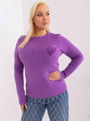 P-M SWETER _XL/XXL_ FIOLETOWY Damskie