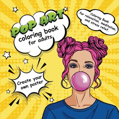 Szandar, Miss Sandra POP ART coloring book for adults. Create your own post