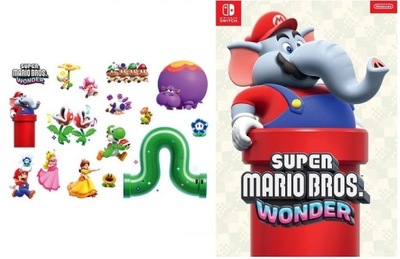 SUPER MARIO BROS WONDER NAKLEJKI PLAKAT