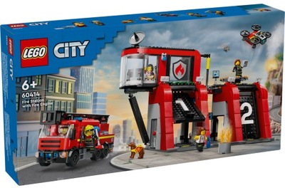 LEGO CITY Remiza strażacka z wozem strażackim 60414