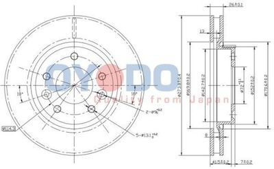 DISCO DE FRENADO PARTE DELANTERA KIA CARNIVAL 2,9TD 99-06  