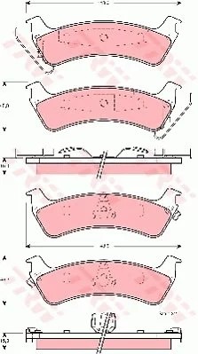 TRW GDB4124 ZAPATAS DE FRENADO JEEP GRAND CHEROKEE 1/9  