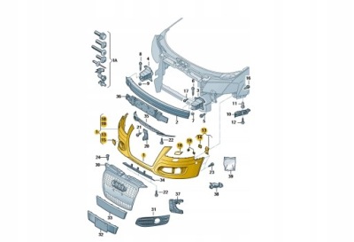 Бампер передній audi a3 8p 8p0807105f 8p0807105h фото №1