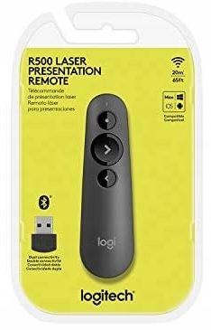 Logitech R500 Graphite Logitech 910-005843 Wskaźnik laserowy Prezenter