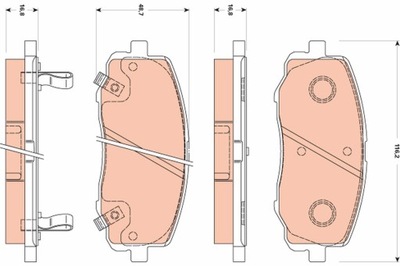 TRINKELĖS HAMULC. HYUNDAI I20 08- PRIEK. 