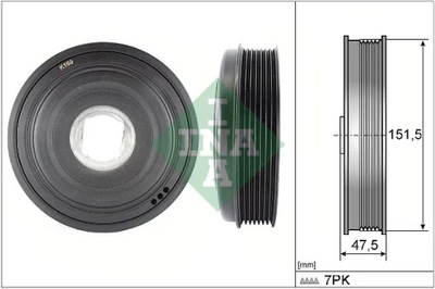 INA 544 0136 10 RUEDA PASOWE, EJE DE CIGÜEÑAL  