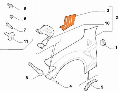 Кронштейн крила правий alfa romeo giulia фото №1