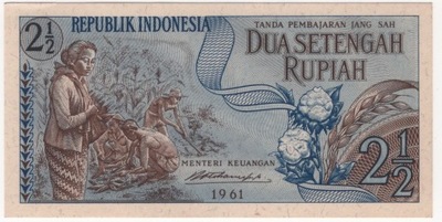 INDONEZJA 2 1/2 RUPIAH 1961