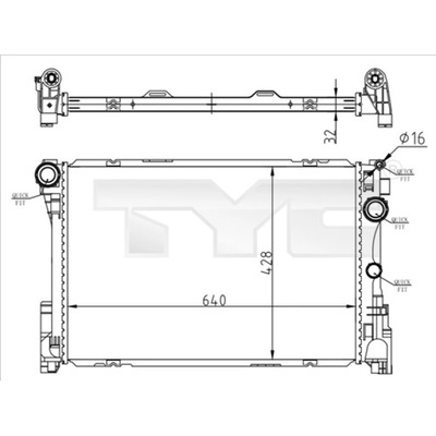 CHLODNICA, SISTEMA DE REFRIGERACIÓN DEL MOTOR TYC 721-0015  