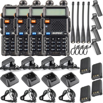 RADIOTELEFON KRÓTKOFALÓWKA BAOFENG UV-5R HT 5W 4x